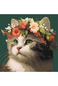 Ideyka Malowanie po numerach z ram� - Wiosenny wieniec 40x40cm