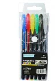 Schemat D�ugopisy �elowe metaliczne 6 szt.