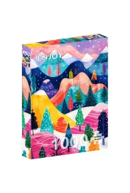 Puzzle 1000 Zimowa paleta barw Enjoy