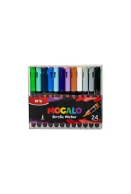Marker akrylowy p�dzelkowy 24 kolor�w M&G