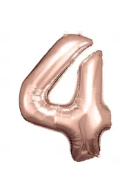 Amscan Balon foliowy cyfra 4 r�owe z�oto 65x86cm