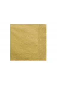 PartyDeco Serwetki tr�jwarstwowe z�ote 33x33 cm
