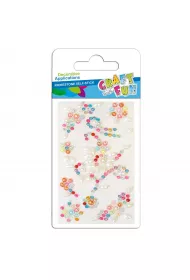 Craft with Fun Ozdoba dekoracyjna krysztalki samoprzylepne kwiaty