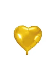 PartyDeco Balon foliowy Serce z�oty 45cm