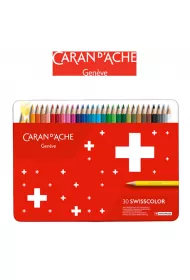Carandache Kredki o��wkowe Swisscolor w metalowym pude�ku 30 kolor�w