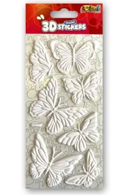 Naklejki 3D Model White Butterflies PENMATE