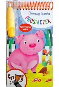 Ciekawy �wiata prosiaczek. Kolorowanka wodna