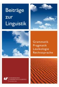 eBook Beitrge zur Linguistik. Grammatik – Pragmatik – Lexikologie – Rechtssprache pdf