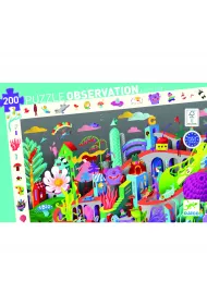 Puzzle 200 el. obserwacja Fantazyjne miasteczko DJ07462 Djeco