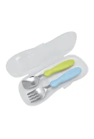 edisonMAMA Sztu�ce z etui kiwi/sky 2 el.