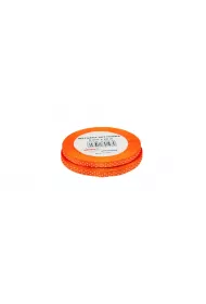 Wst��ka satynowa w kropki pomara�czowa 2 x 22m, 6mm