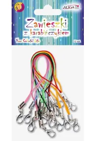 Zawieszki z karabi�czykiem 7cm, 12 szt MIX
