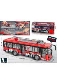 Autobus czerwony �wiat�o d�wi�ki 1:16 Madej