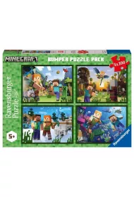 Puzzle 4x100 el. Minecraft Ravensburger