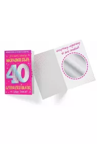 Kukartka Karnet B6 Urodziny 40 lusterko DK-923