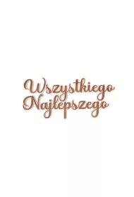 Cresco Drewniany napis - Wszystkiego najlepszego 5szt 5 szt.