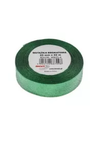 Brewis Wst��ka brokatowa zielona 25mm x 22m
