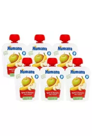 Humana Mus jabko-banan po 6. miesicu Zestaw 6 x 90 g Bio