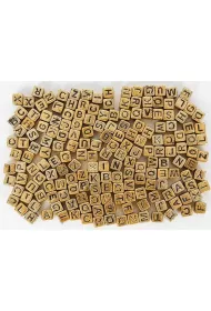 Fandy Koraliki ABC Z�ote literki 6 mm