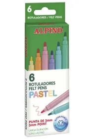 Alpino Flamastry Pastel 6 kolor�w
