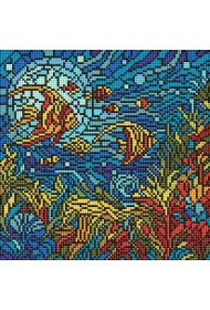 Diamentowa mozaika - Witra�. Morski �wiat 30x30cm