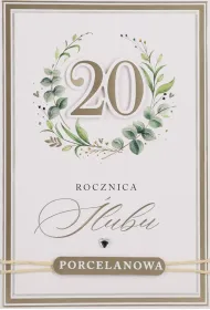 Karnet okazjonalny B6 z kopert� 20 Rocznica �lubu PAN DRAGON HM200-3403