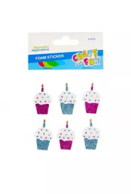 Craft with Fun Ozdoba samoprzylepna babeczki 6 szt.