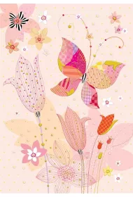 Turnowsky Karnet B6 + koperta Motyl r�owy