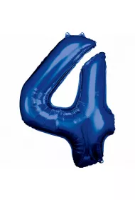 Amscan Balon foliowy cyfra 4 niebieska 65x86cm