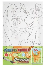 Malowanie po numerach - Dino pomara�czowa 29,7x19cm Grafix