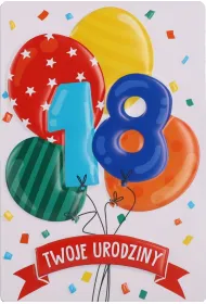 Karnet okazjonalny B6 z kopert� 18 Urodziny PAN DRAGON HM200-3219