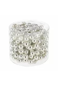 Arpex Ozdoba choinkowa �a�cuch pere�ki srebrne 8mmx27cm