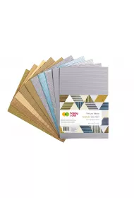 Happy Color Tektura falista MIX GOLD/SILVER, brokat, A4, 10 arkuszy