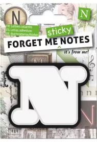 If Forget me sticky. Notes kart samoprzylepne litera N