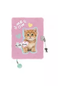 Pami�tnik A5 w�ochacz z k��dk� My Little Friend Pastel Kitty 96 kartek