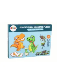 Puzzle magnetyczne z motywem dinozaur�w LeanToys