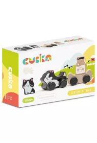 Drewniana zabawka Mdre kotki Cubika