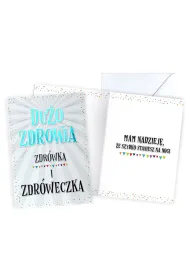 Kukartka Karnet Du�o zdrowia, z�ocony V-072 (14x18,5cm)