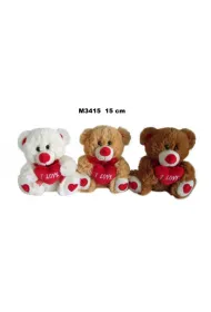 Pluszak Mi� siedz�cy z sercem 15 cm 3 kolory Sun-Day