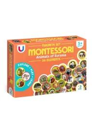 Magnes zwierz�ta Euroazji 36szt 50mm Montessori MAKSIK DOB1094K Dodo