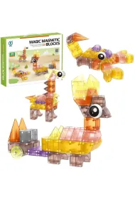 Klocki magnetyczne zwierz�ta 68el