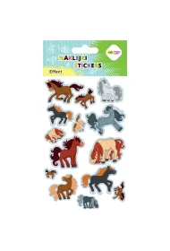 Happy Color Naklejki EFFECT -Horses 10x20cm