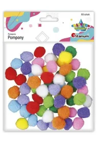 Titanum Pompony poliestrowe mix 20 mm