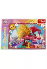 Puzzle 100 el. Glitter. Byszczce Trolle Trefl
