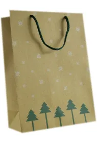 Torebka EKO 24x16cm choinki i p�atki �niegu