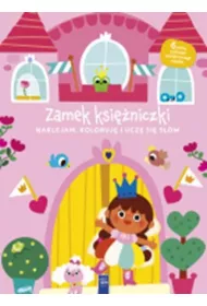 Naklejam koloruj�, ucz� si� s��w Zamek ksi�niczki