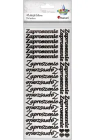 Titanum Naklejki foliowe napis Zaproszenie 28 szt szt