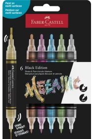 Faber-Castell Marker akrylowy Black Edition 6 szt.