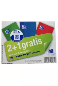 Oxford Zeszyt A5 Esse (2+1 gratis) kratka 60 kartek 3 szt.