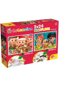 Puzzle dwustronne podogowe 2 x 24 el. Cocomelon Lisciani